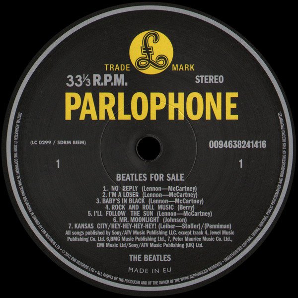 The Beatles - Beatles For Sale (0094638241416) [EU]