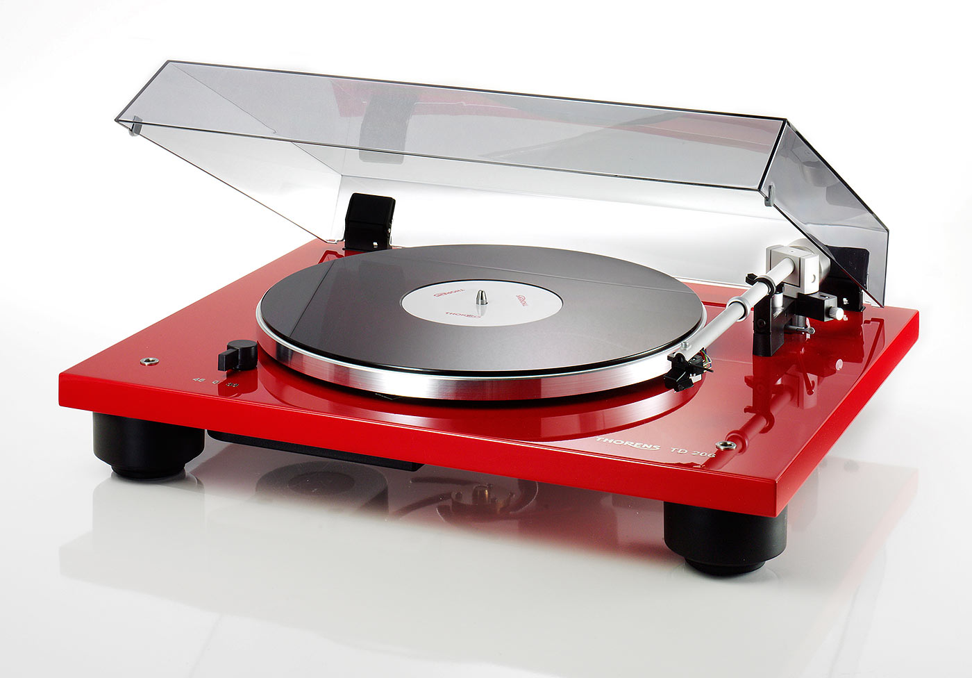 Thorens TD 206 highgloss red