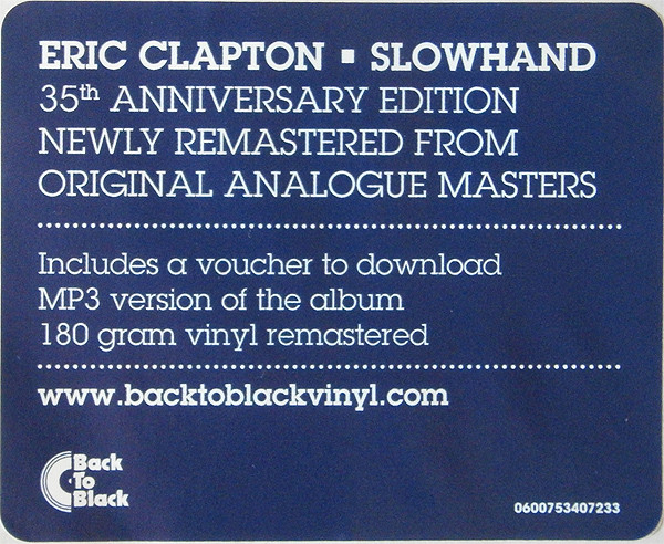 Eric Clapton - Slowhand [35th Anniversary Edition] (600753407233)