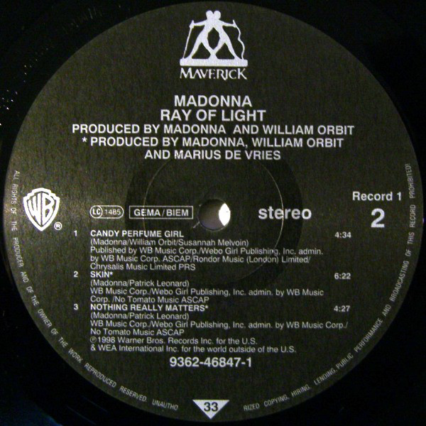 Madonna - Ray Of Light (9362-46847-1)