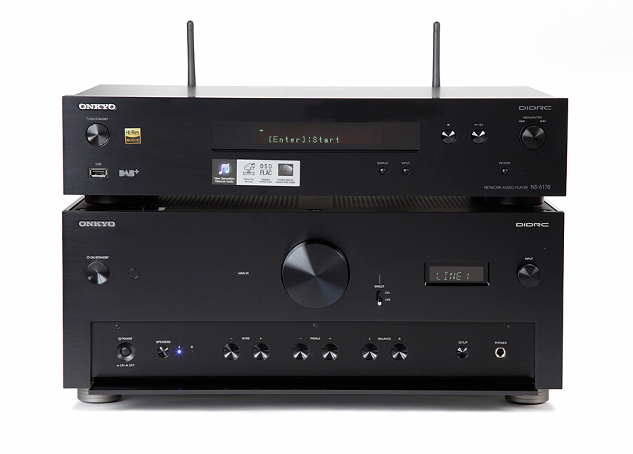 Сетевой аудиопроигрыватель Onkyo NS-6170 и интегрированный усилитель Onkyo A-9000R